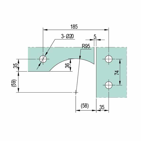 KMJ11340-Bending Patch fitting (M 401)